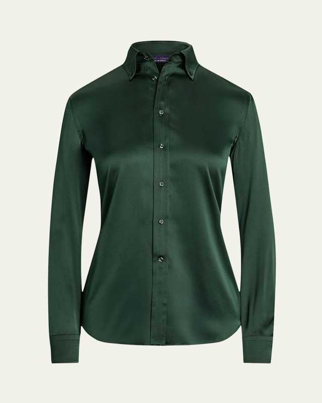 Cameron Satin Long-Sleeve Shirt